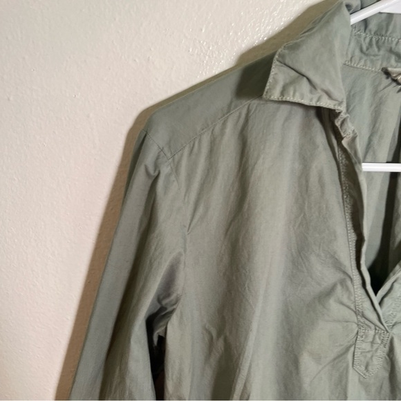 Lou & Grey Split Neck Tunic Top Light Green XS - Picture 4 of 9